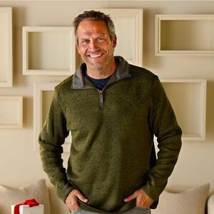 Wrangler Men's Forest Green Zip-Up Sweater Size 2xl